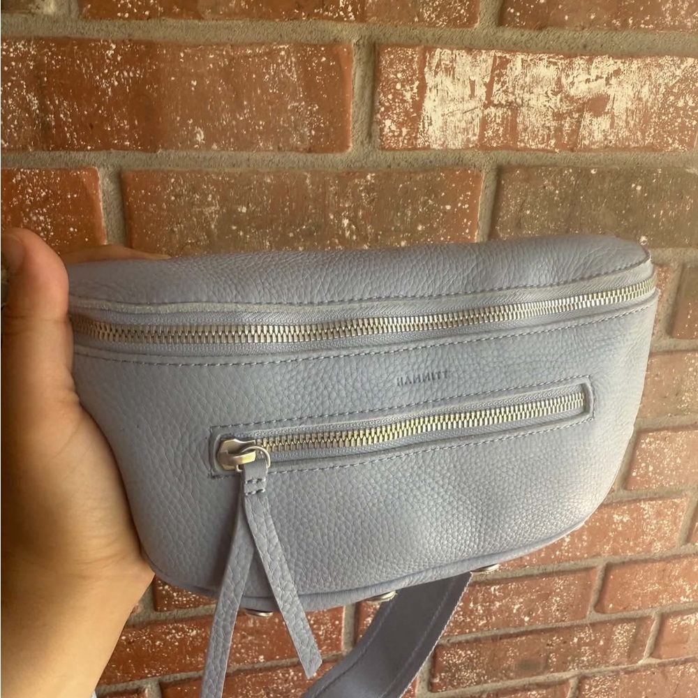 Hammitt Charles Belt Bag, Periwinkle Haze and Brushed Silver Tone Hardware